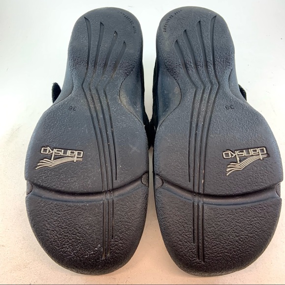 Dansko Black Kiki Nubuck Leather Z Strap Mary Jane Clogs, size 38 7.5 8 - Picture 8 of 11